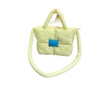 LYXYGMV Borsa tote trapuntata mini imbottita da donna, in cotone, for, borsa a tracolla morbida Per Viaggi, Lavoro, Palestra(Yellow)