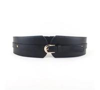 LYXYGMV Cintura da donna 1 pezzo, ampia, decorativa, elastica, abbinata, versatile, for cintura, abito, capospalla Per Jeans Pantaloni Eleganti Vestito(Black)