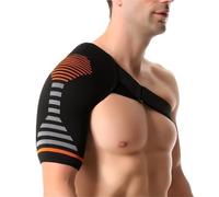 LYXYGMV Tutore a Compressione for Spalla | Tutore Ortopedico for Spalla for Uomini e Donne Progettata per Il Fitness E Lo Sport(Orange,S-M)