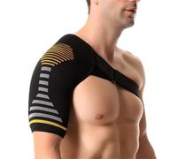 LYXYGMV Tutore a Compressione for Spalla | Tutore Ortopedico for Spalla for Uomini e Donne Progettata per Il Fitness E Lo Sport(Yellow,L-XL)