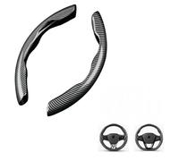 LYYFCB 2 Pezzi Coprivolante Auto per Alfa Romeo 147 156 159 166 Giulia Giulietta Mito Stelvio, Copri Volante per Auto Fibra Carbonio Accessori Auto Interno
