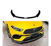 LYYFCB Spoiler Auto per Mercedes Benz A-Class W177 A45 A45S AMG 2019 2020 2021 2022 2023, Auto Paraurti Anteriore Spoiler Labbro Anticollisione Tuning Auto Accessori Auto,Black