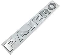 LYYMX Emblema Badge per Mitsubishi Pajero Letters Emblem, Stemmi Adesivi per Auto Lettere di Emblema dell'auto, Distintivo Logo Emblema Adesivi Auto Decorare,A Silver