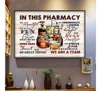 LYYUCKE Decorazione da parete in metallo, stile vintage, con scritta in lingua inglese "We are a team do great things", poster vintage in metallo per bar, club musicali, decorazione da parete, 20,3 x