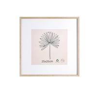 LYYYYX 25x25cm Cornice Rovere, Passepartout, Acrilico Antiriflesso,1 pezzo | Moderna Cornici Quercia Con Passepartout Adatte Per Foto 15x15cm, Legno Naturale, da appendere, Poster, Puzzle,Certificato