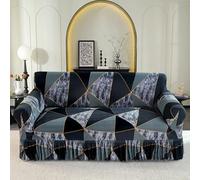 LYZIDEBAE Copridivani con Gonna, Fodera per Divano Stampata Elastica Fodera Universale per Divano Decorazioni per La Casa Antiscivolo Protezione per Mobili Lavabile per Soggiorno,4,3 Seater