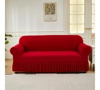 LYZIDEBAE Fodera per Divano Elasticizzata con Gonna A Balze, Copridivani Universali all-Inclusive Protezione per Mobili Traspirante Lavabile Facile da Montare per Soggiorno,10,1 Seater