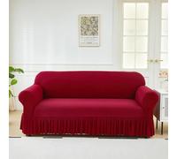 LYZIDEBAE Fodera per Divano Elasticizzata con Gonna A Balze, Copridivani Universali all-Inclusive Protezione per Mobili Traspirante Lavabile Facile da Montare per Soggiorno,9,1 Seater