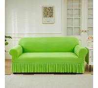 LYZIDEBAE Fodera per Divano Elasticizzata con Gonna A Balze, Copridivani Universali all-Inclusive Protezione per Mobili Traspirante Lavabile Facile da Montare per Soggiorno,4,1 Seater