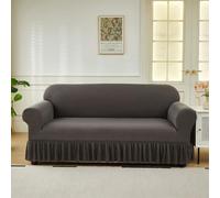 LYZIDEBAE Fodera per Divano Elasticizzata con Gonna A Balze, Copridivani Universali all-Inclusive Protezione per Mobili Traspirante Lavabile Facile da Montare per Soggiorno,8,1 Seater