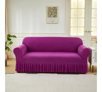 LYZIDEBAE Fodera per Divano Elasticizzata con Gonna A Balze, Copridivani Universali all-Inclusive Protezione per Mobili Traspirante Lavabile Facile da Montare per Soggiorno,6,1 Seater