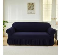 LYZIDEBAE Fodera per Divano Elasticizzata con Gonna A Balze, Copridivani Universali all-Inclusive Protezione per Mobili Traspirante Lavabile Facile da Montare per Soggiorno,1,1 Seater