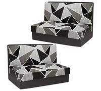 LYZIDEBAE Fodere per Cuscini per Dinette RV e Camper, Estensibili Stampate, Coprisedili per Panca, Set di 2