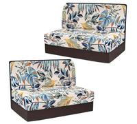 LYZIDEBAE Fodere per Cuscini per Dinette RV, Fodere per Cuscini per Camper Estensibili Stampate, Fodere per Cuscini per Camper, Coprisedili per Dinette per Camper per Panca per Camper,4,Set of 2