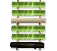 LyzqxHL Mensole for appendere a parete Mensole galleggianti for riporre oggetti in stanze 6 ripiani in legno Foam Roller Tappetini for esercizi Espositore