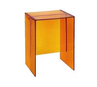 LyzqxHL Tavolino da caffè moderno con supporto portaoggetti centrale in acrilico trasparente for soggiorno, camera da letto, bagno o ufficio, sgabello multiuso, colore ambra(Amber)