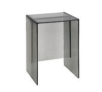 LyzqxHL Tavolino da caffè moderno con supporto portaoggetti centrale in acrilico trasparente for soggiorno, camera da letto, bagno o ufficio, sgabello multiuso, colore ambra(Gray)