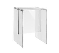 LyzqxHL Tavolino da caffè moderno con supporto portaoggetti centrale in acrilico trasparente for soggiorno, camera da letto, bagno o ufficio, sgabello multiuso, colore ambra(Transparent)