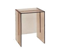 LyzqxHL Tavolino da caffè moderno con supporto portaoggetti centrale in acrilico trasparente for soggiorno, camera da letto, bagno o ufficio, sgabello multiuso, colore ambra(Brown)