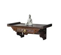 LyzqxHL Tavolo da altare, piccolo Puja da parete, piedistallo del Buddha for incenso, offerte e rituali spirituali, ideale for la casa o for buddisti/stregoneria(50 * 30 * 20 cm)