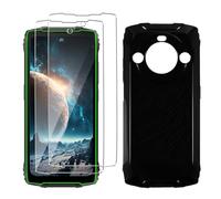 LYZXMY Cover per Blackview BV8200(6.5") Nero Custodia + 2 Pezzi Pellicola Protettiva in Vetro Temperato, Ultra Sottile in Silicone Protettivo Bumper TPU Morbido Gel Case