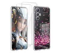 LYZXMY Cover per Cubot Max 5(6.95") Trasparente Custodia + 2 Pezzi Pellicola Protettiva in Vetro Temperato, Ultra Sottile in Silicone Protettivo Bumper TPU Morbido Gel Case-WM85