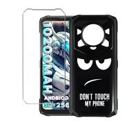 LYZXMY Cover per Doogee Blade 20 Play(6.6") Nero Custodia + 1 Pezzi Pellicola Protettiva in Vetro Temperato, Ultra Sottile in Silicone Protettivo Bumper TPU Morbido Gel Case-DUO5
