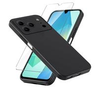 LYZXMY Cover per DOOGEE Note 56 + 1 x Pellicola Protettiva in Vetro Temperato - Nero Morbido Silicone Custodia Protettivo TPU Gel Case