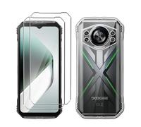 LYZXMY Cover per Doogee S Cyber Pro(6.6") Trasparente Custodia + 2 Pezzi Pellicola Protettiva in Vetro Temperato, Ultra Sottile in Silicone Protettivo Bumper TPU Morbido Gel Case