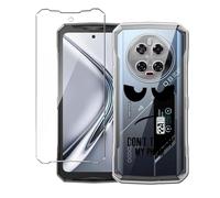 LYZXMY Cover per Doogee V40 Pro(6.78") Trasparente Custodia + 1 Pezzi Pellicola Protettiva in Vetro Temperato, Ultra Sottile in Silicone Protettivo Bumper TPU Morbido Gel Case-DUO5