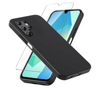 LYZXMY Cover per Oukitel C61/Oukitel C61 Pro (6.88") + 1 x Pellicola Protettiva in Vetro Temperato - Nero Morbido Silicone Custodia Protettivo TPU Gel Case