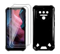 LYZXMY Cover per OUKITEL WP23 Plus(6.52") Nero Custodia + 2 Pezzi Pellicola Protettiva in Vetro Temperato, Ultra Sottile in Silicone Protettivo Bumper TPU Morbido Gel Case