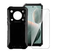 LYZXMY Cover per Oukitel WP33 Pro (6.6") + 1 x Pellicola Protettiva in Vetro Temperato - Nero Morbido Silicone Custodia Protettivo TPU Gel Case