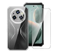 LYZXMY Cover per Oukitel WP55/Oukitel WP55 Pro(6.6") Trasparente + 1 x Pellicola Protettiva in Vetro Temperato - Morbido Silicone Custodia Protettivo TPU Gel Case