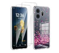 LYZXMY Cover per TCL NxtPaper 70 Pro 5G Trasparente Custodia + 2 Pezzi Pellicola Protettiva in Vetro Temperato, Ultra Sottile in Silicone Protettivo Bumper TPU Morbido Gel Case-WM85