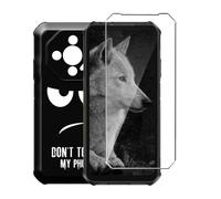 LYZXMY Cover per Ulefone Armor X16 Pro(6.56") Nero Custodia + 1 Pezzi Pellicola Protettiva in Vetro Temperato, Ultra Sottile in Silicone Protettivo Bumper TPU Morbido Gel Case-DUO5