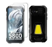 LYZXMY Cover per Unihertz 8849 Tank Mini(4.3") Nero Custodia + 2 Pezzi Pellicola Protettiva in Vetro Temperato, Ultra Sottile in Silicone Protettivo Bumper TPU Morbido Gel Case