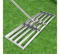 LYZXYZAI Raschietto Per Prato Rastrello Livellatore Per Prato Con Acciaio Inossidabile Con Manico Pieghevole Strumento Per Pianificazione Prato Per Giardino,001,89x25x190CM