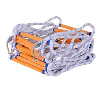 LZ.MZXU Scala di Corda, Scale di Emergenza 10M Scaletta di Corda di Sicurezza Portatile Scala Pieghevole con 2 Ganci per Finestra Balcone e Ringhiera per Bambini Adulti (10mm)