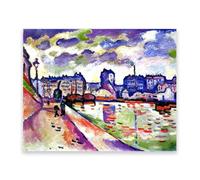 LZ6J8C9 Canal di Georges Braque- Riproduzioni di Dipinti Famosi su Tela- Stampa su Tela- Poster di Pittura Astratta- Decorazione da Parete per Soggiorno 90x70 cm Senza Cornice