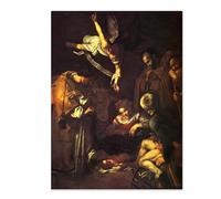 LZ6J8C9 Riproduzione Quadri Famosi Caravaggio-Caravaggio Quadri-Natività-Stampe su Tela Caravaggio-Canvas Quadri Moderni Soggiorno 60x85cm Cornice champagne