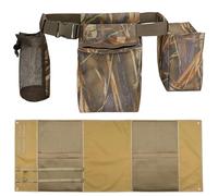 LZAQHMT 4 in 1 Tappetino da Tiro da Caccia & Borsa da Gioco Combinata - Imbottitura Impermeabile Arrotolabile Portatile con 2 Tasche A Conchiglia E Custodia da Cintura, Pieghevole Antiscivolo