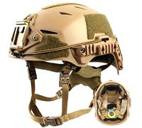 LZAQHMT Casco Tattico con Guide Multifunzione E Sistema di Sospensione Regolabile con Rotella Imbottitura Interna con Manopole per Equipaggiamento Protettivo CS per attività All'aperto(CB)