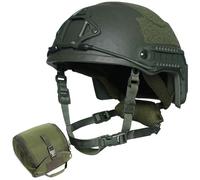LZAQHMT Elmetto Tattico Fast High Cut di Livello IIIA con Copertura per Visore Notturno, Guide Laterali Pannelli con Chiusura A Strappo - per Caccia, Equipaggiamento Militare E Softair(Ranger Green)