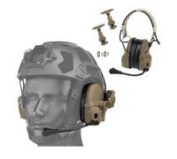 LZAQHMT Gen 6 Cuffie Tattiche Protezione Acustica per Caccia E Tiro - Cuffie da Casco con Adattatore per Slitta(CB)
