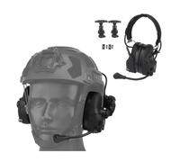 LZAQHMT Gen 6 Cuffie Tattiche Protezione Acustica per Caccia E Tiro - Cuffie da Casco con Adattatore per Slitta(BK)