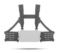 LZAQHMT Kit di Conversione per Chest Rig con Imbracatura A H Multiuso E Pannelli Pals Laterali - Converte Il Porta Caricatori per Piastre Balistiche in Un Chest Rig Tattico Modulare.(WG)