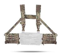 LZAQHMT Kit di Conversione per Chest Rig con Imbracatura A H Multiuso E Pannelli Pals Laterali - Converte Il Porta Caricatori per Piastre Balistiche in Un Chest Rig Tattico Modulare.(CP)