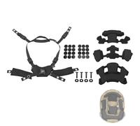 LZAQHMT Kit di Imbottitura Universale per Casco con Sistema di Sospensione E Pomello di Regolazione per Il Sottogola - Ricambio per Caschi Mich, Wendy, Combat E Sportivi(BK)