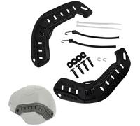 LZAQHMT Kit Di Montaggio Laterale ARC Per Casco Tattico Con Cavo Elastico Per NVG, Compatibile Con Caschi MICH 2000, 2001 E 2002 Per Caccia Softair(BK)